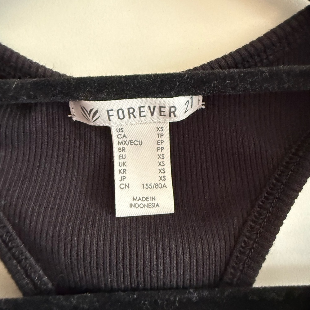 Forever 21 Black Ribbed Bra Intimates